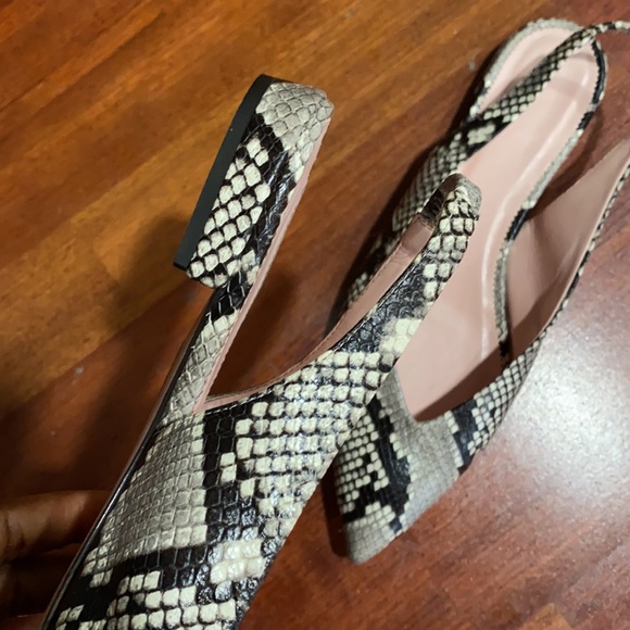 J Crew Pointed Snake Flats Slingbacks - Picture 5 of 6